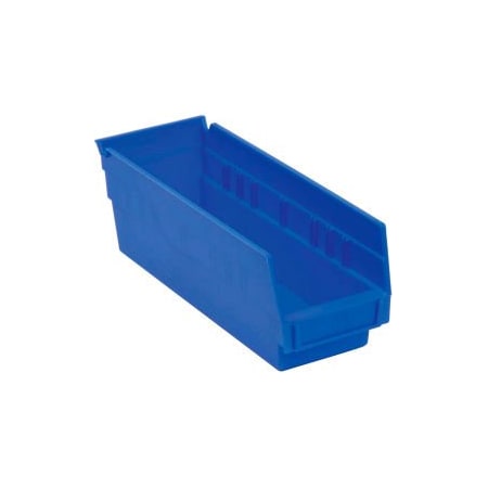 Akro-Mils Shelf Storage Bin, Plastic, Blue, 24 PK 30110BLUE